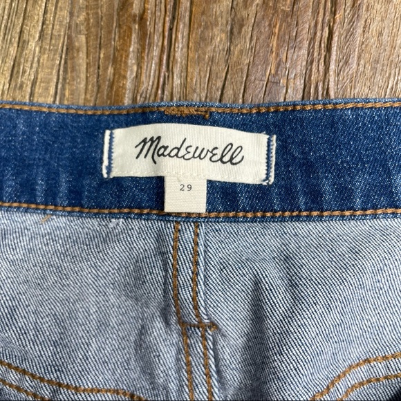 Madewell Stretch Denim Straight StepHem Mini Skirt Size 29 - Picture 9 of 14